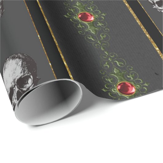 Creepisches Weihnachtskulptepapier Geschenkpapier (Rolleneckpunkt)