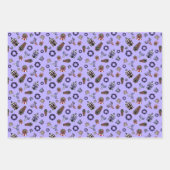 Creepmas mit Spuk Haus, Schädel, Kränze, Sarg Geschenkpapier Set (Vorderseite)