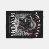 Creepmas The Yule Cat Is Coming Be Ware Of Jolakot Fleecedecke (Vorderseite (Horizontal))