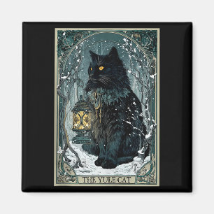 Creepmas Vintage Die Yule-Katze Tarotkarte Dunkle Magnet