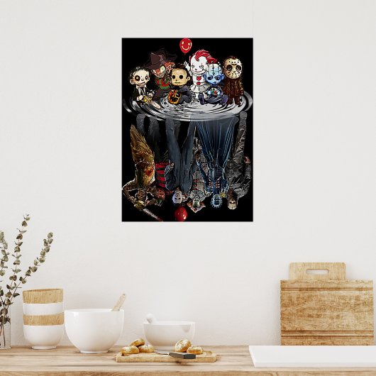 Creeps Halloween Horror Movies Gift Poster (Küche)