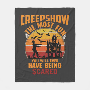 Creepshow Halloween Zombie Spukhaus Sonnenuntergan Fleecedecke
