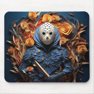 Creepy 3D Man in Mask Mousepad