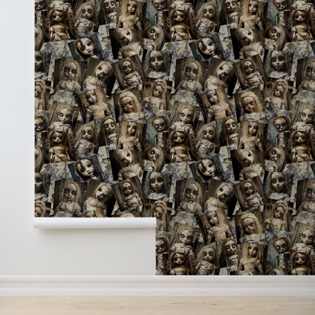 Creepy 80er Horror Spooky Spuk Doll Halloween Tapete (Anwendung)