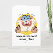 Creepy Alien Birthday Card Karte (Rückseite)