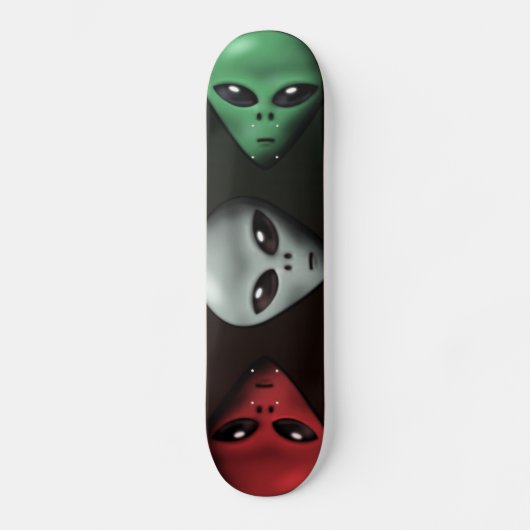 Creepy alien skateboard (Vorderseite)