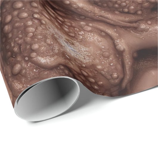 Creepy Alien Tentacle Dark Brown Geschenkpapier (Rolleneckpunkt)