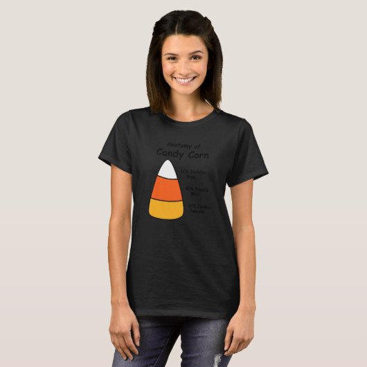 Creepy Anatomy of Candy Corn Halloween T-Shirt (Vorne ganz)