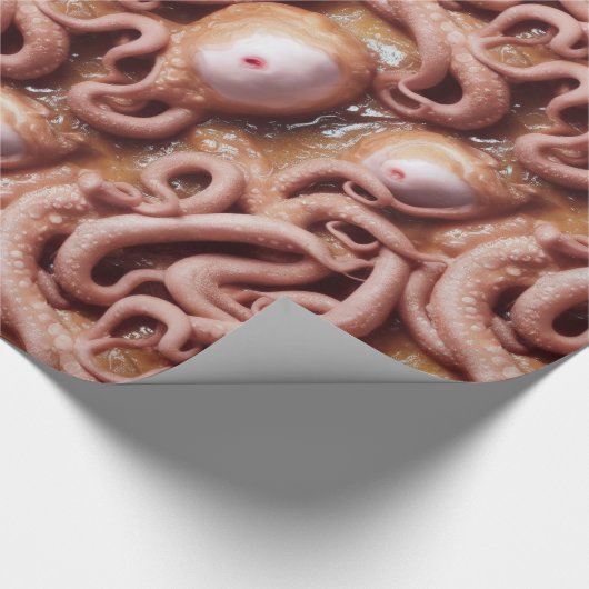 Creepy and Gross Alien Eyeball and Tentacle Stew Geschenkpapier (Ecke)