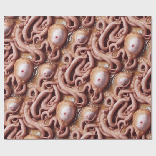 Creepy and Gross Alien Eyeball and Tentacle Stew Geschenkpapier (Flach)