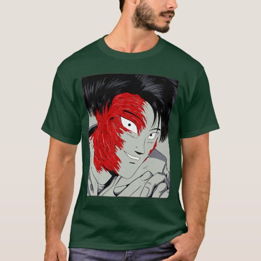 Creepy Anime Horror friend funny T-Shirt (Vorderseite)