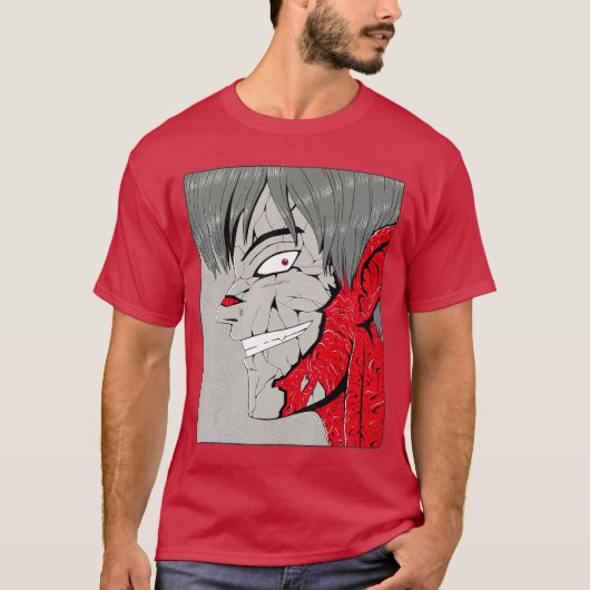 Creepy Anime Horror girl T-Shirt (Vorderseite)