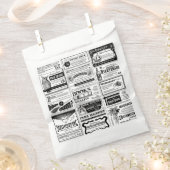 Creepy antique halloween Newspapier weiß Geschenktütchen (Ausgeschnitten)