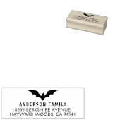 Creepy Bat Halloween Rücksendeadresse Gummistempel (Stempel)