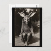 Creepy Bat seltsames Halloween Postkarte (Vorne/Hinten)