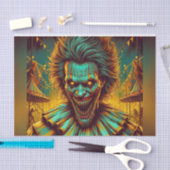 Creepy Beängstigend Clown Decoupage Paper Seidenpapier (Handwerk)