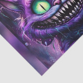 Creepy Beängstigend Halloween Cheshire Cat Decoupa Seidenpapier (Ausschnitt)