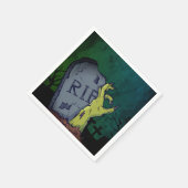 Creepy Beängstigend Zombie Hand Grave Halloween-Pa Serviette (Ecke)