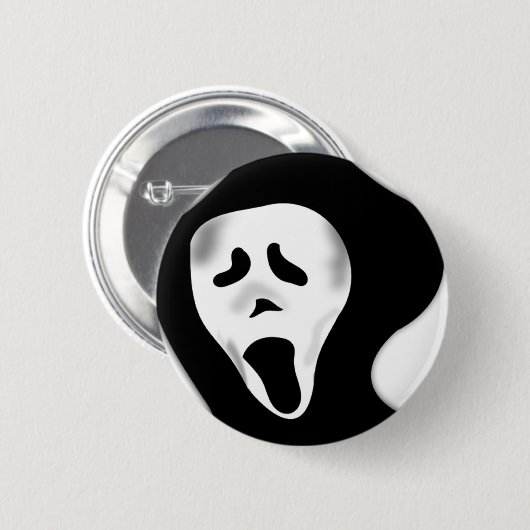 Creepy beängstigendes schreiendes gespenstisches button (Vorne & Hinten)