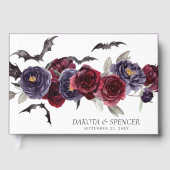 Creepy Beautiful | Dunkelgotische Rose mit Flederm Gästebuch (Vorderseite)