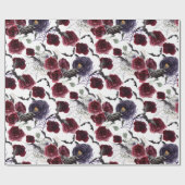 Creepy Beautiful | Dunkelgotische Rose mit Flederm Geschenkpapier (Flach)