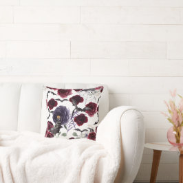 Creepy Beautiful | Dunkelgotische Rose mit Flederm Kissen