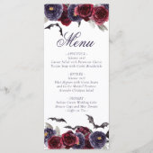 Creepy Beautiful | Dunkelgotische Rose mit Flederm Menükarte (Vorderseite)