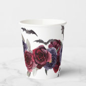 Creepy Beautiful | Dunkelgotische Rose mit Flederm Pappbecher (Links)