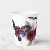 Creepy Beautiful | Dunkelgotische Rose mit Flederm Pappbecher (Vorderseite)