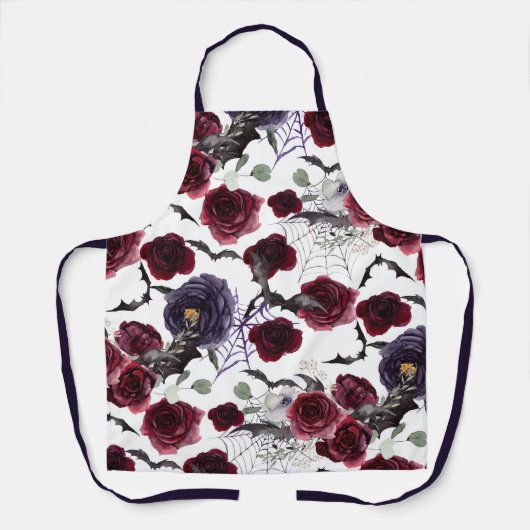 Creepy Beautiful | Dunkelgotische Rose mit Flederm Schürze (Vorderseite)