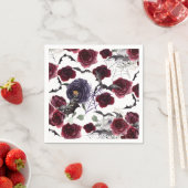 Creepy Beautiful | Dunkelgotische Rose mit Flederm Serviette (Beispiel)