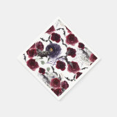 Creepy Beautiful | Dunkelgotische Rose mit Flederm Serviette (Ecke)