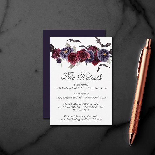 Creepy Beautiful | Dunkle Flora und Fledermäuse De Begleitkarte