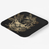 Creepy Beautiful | Goldener Grunge mit Rose Pappteller (Gewinkelt)