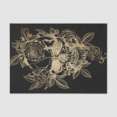 Creepy Beautiful | Goldener Grunge mit Rose Seidenpapier (Vorderseite)