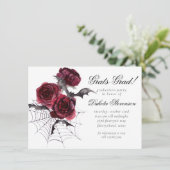 Creepy Beautiful | Gothic Floral Bats Abschluss Einladung (Stehend Vorderseite)