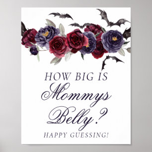Creepy Beautiful Gothic Floral Bats Mommys Bly Poster