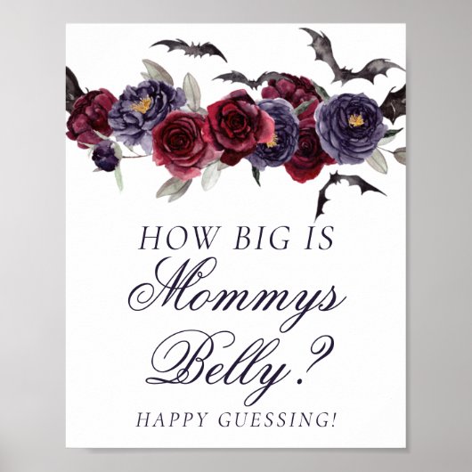 Creepy Beautiful | Gothic Floral Bats Mommys Bly Poster (Vorne)