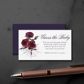 Creepy Beautiful | Gothic Floral Guess the Baby Begleitkarte