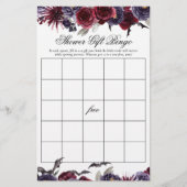 Creepy Beautiful | Gothic Floral Shower Gift Bingo (Vorderseite)
