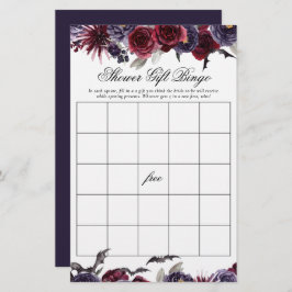 Creepy Beautiful | Gothic Floral Shower Gift Bingo