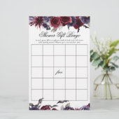 Creepy Beautiful | Gothic Floral Shower Gift Bingo (Stehend Vorderseite)