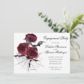 Creepy Beautiful | Gotische Verlobung für Blumenbä Einladung (Stehend Vorderseite)