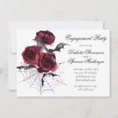 Creepy Beautiful | Gotische Verlobung für Blumenbä Einladung (Vorderseite)