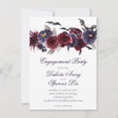 Creepy Beautiful | Gotische Verlobung für Blumenbä Einladung (Vorderseite)