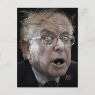 Creepy Bernie Sanders Face Postcard Postkarte