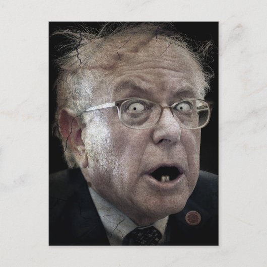Creepy Bernie Sanders Face Postcard Postkarte (Vorderseite)