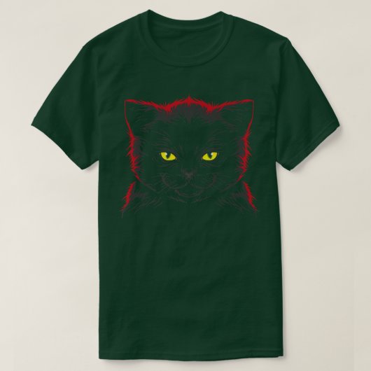 Creepy Black Cat 88 T-Shirt (Design vorne)