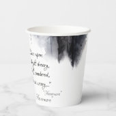 Creepy Black Raven Halloween Pappbecher (Rückseite)