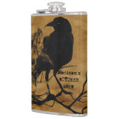 Creepy Black Raven Hexen Brew Flachmann (Links)